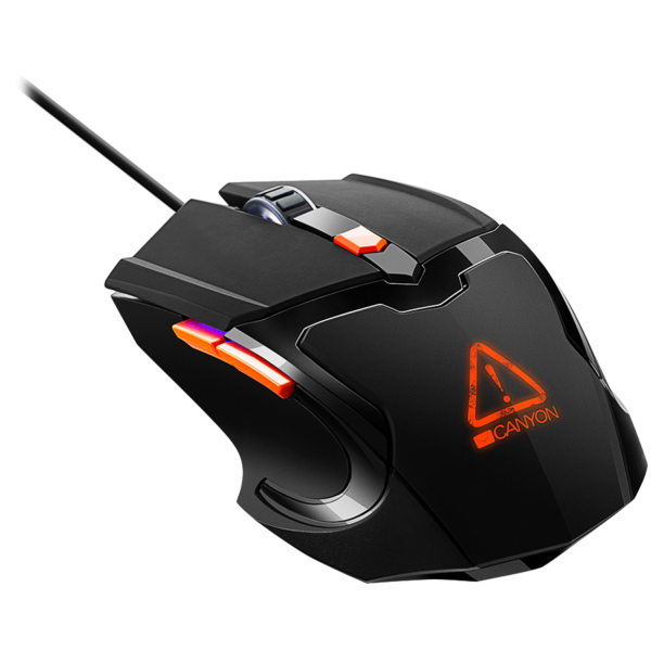 Optical Gaming Mouse with 6 programmable buttons, Pixart optical sensor, 4 levels of DPI and up to 3200, 3 million times key life, 1.65m PVC USB cable,rubber coating surface and colorful RGB lights, size:125*75*38mm, 140g