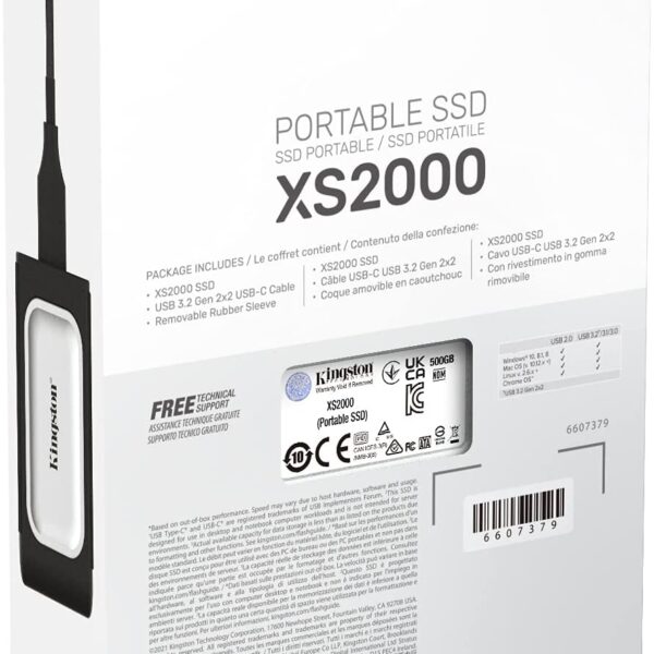 Kingston Eksterni SSD 500GB USB-C SXS2000/500G