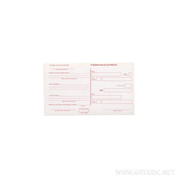 VI OBRAZAC BR.41 Ncr 3X33L