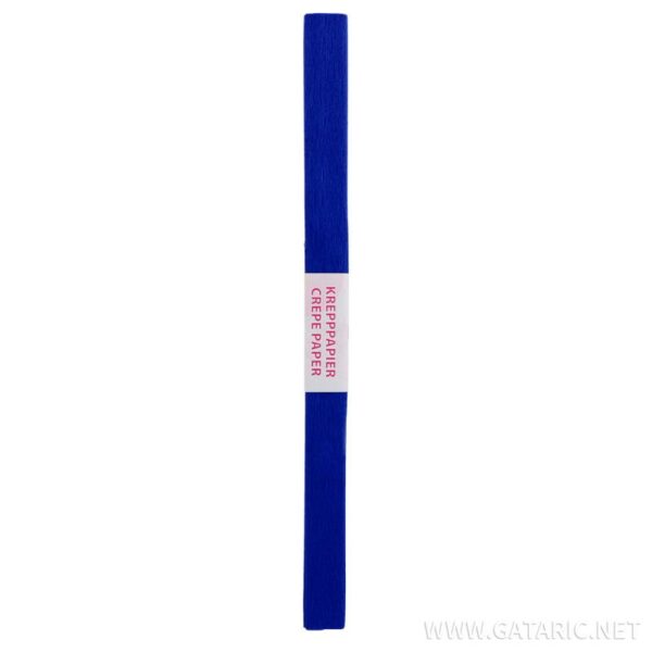 TTS Krep papir 200x50cm T.Plava