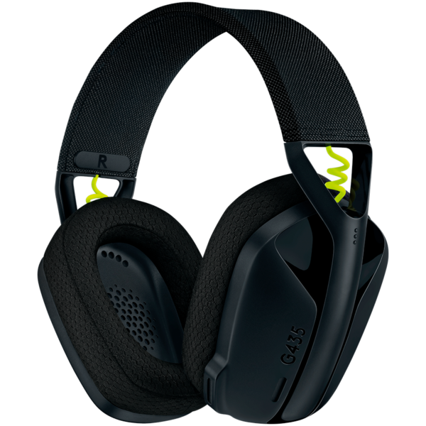 LOGITECH G435 LIGHTSPEED Wireless Gaming Headset - BLACK - 2.4GHZ - EMEA - 914