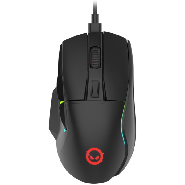 LORGAR gaming mice, Optical Gaming Mouse with 6 programmable buttons, Pixart ATG4090 sensor, DPI can be up to 8000, 30 million times key life, 1.8m PVC USB cable, Matt UV coating and RGB lights with 4 LED flowing mode, size:124.90*71.65*41.36mm, 115g