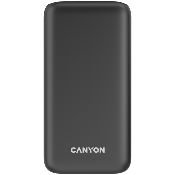CANYON Power bank 30000mAh Li-poly battery, Input Micro: DC5V/2A, 9V/2A Input Type c PD :DC5V/3A, 9V/2A Output Type C PD:5V/3A,9V/2.2A,12V/1.5AOutput USB A1+USBA 2: 5V3A,5V/4.5A,4.5V/5A,9V2A,12V1.5A,22.5W quick charging cable 0.3m