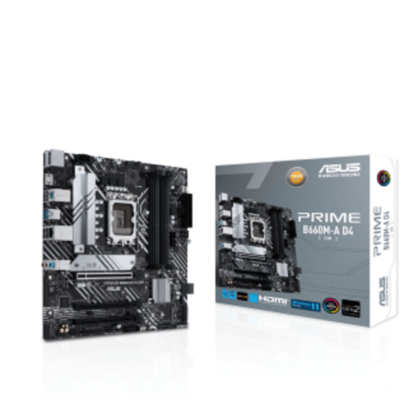 ASUS MB PRIME B660M-A D4-CSMIntel B660;LGA 1700;4xDDR42xHDMI,DP;RAID;micro ATX
