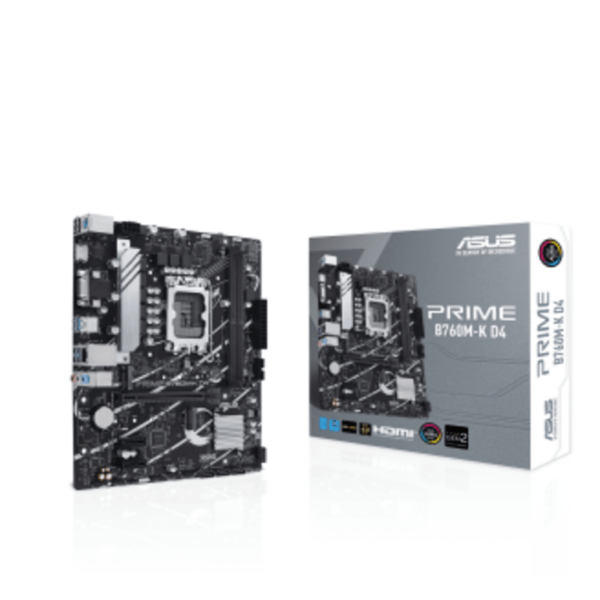 ASUS MB PRIME B760M-K D4Intel B760;2xDDR4VGA,HDMI;RAID;micro ATX