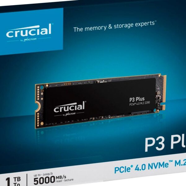 Crucial SSD P3 Plus 1TB NVMe3,5000/3600 MB/s,PCIe Gen 4 x4